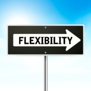 flexibility on black road sign